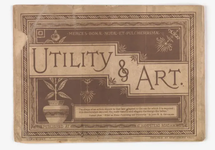 Framed Print : Back cover of Utility and Art Framed Print : Back cover of Utility and Art
