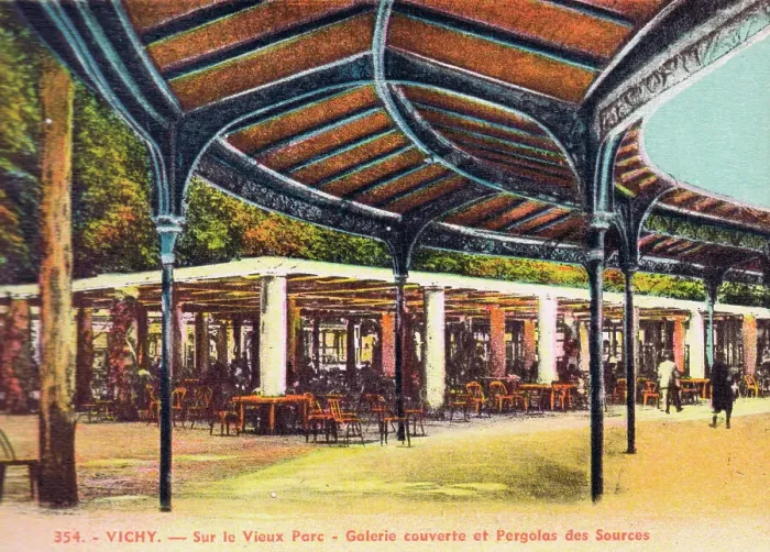 Framed Print : The covered gallery ouside of the Pergolas des Sources Framed Print : The covered gallery ouside of the Pergolas des Sources