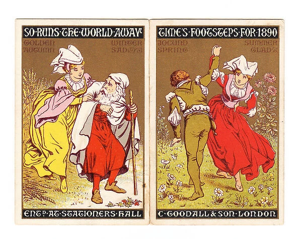 Front and back covers of booklet, Times Footsteps for 1890