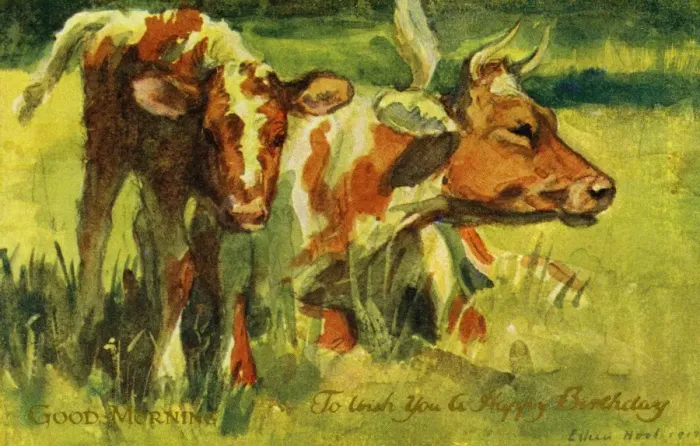 Framed Print : Cow & calf Framed Print : Cow & calf