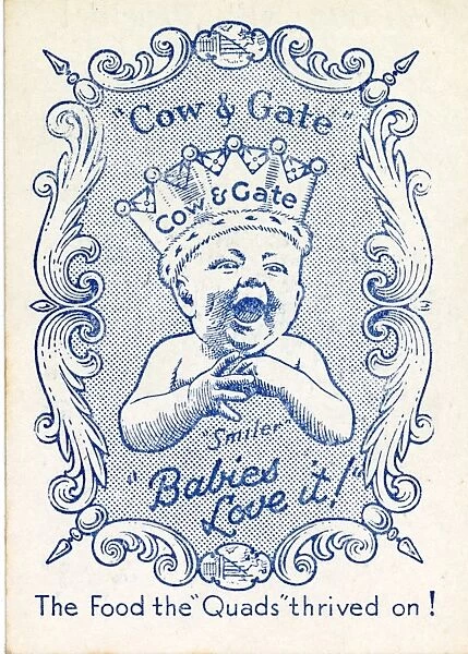 Cow & Gate Snap - back of card