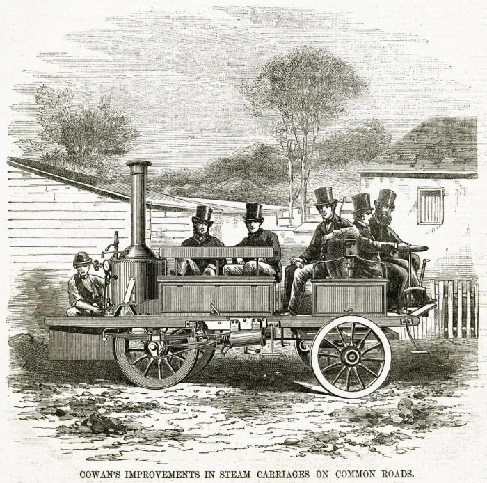 Framed Print : Cowans improvement steam carriage 1861 Framed Print : Cowans improvement steam carriage 1861