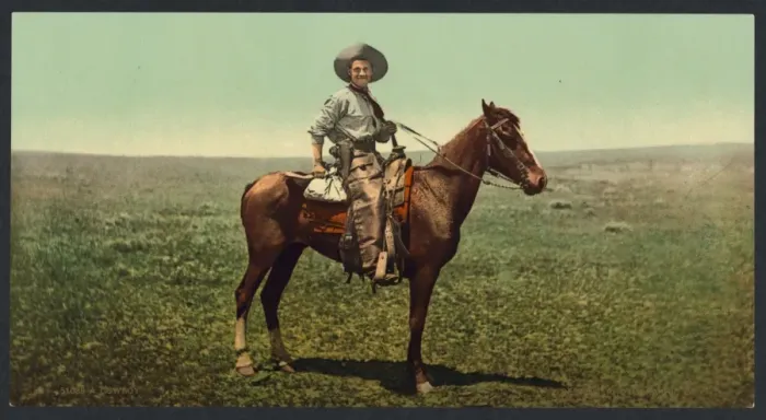Framed Print : A cowboy. Date between 1898 and 1905 Framed Print : A cowboy. Date between 1898 and 1905