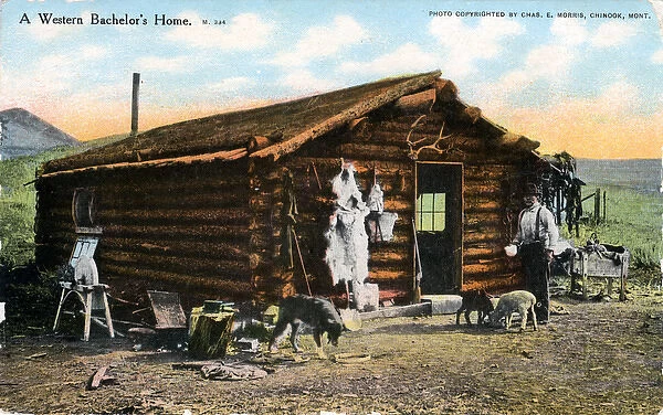 A Cowboy Bachelors Home, Western Frontier, Montana, USA