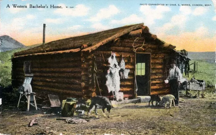 Framed Print : A Cowboy Bachelors Home, Western Frontier, Montana Framed Print : A Cowboy Bachelors Home, Western Frontier, Montana