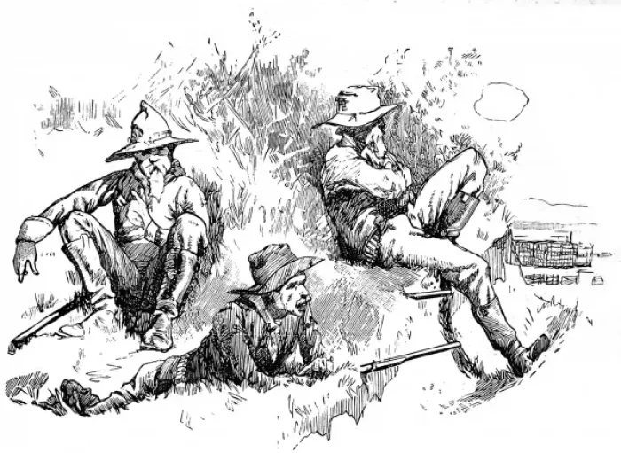 Framed Print : Two Cowboys guarding their ranch, c. 1887 Framed Print : Two Cowboys guarding their ranch, c. 1887