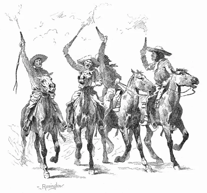Framed Print : Cowboys Show Off / Reming Framed Print : Cowboys Show Off / Reming