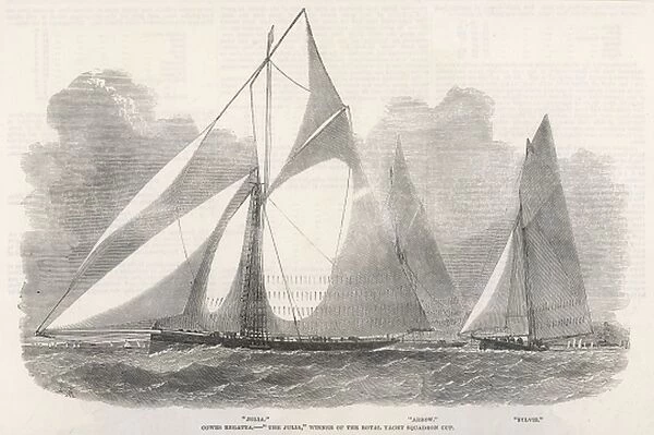 Cowes Regatta 1853. COWES REGATTA, ISLE OF WIGHT 'The Julia'