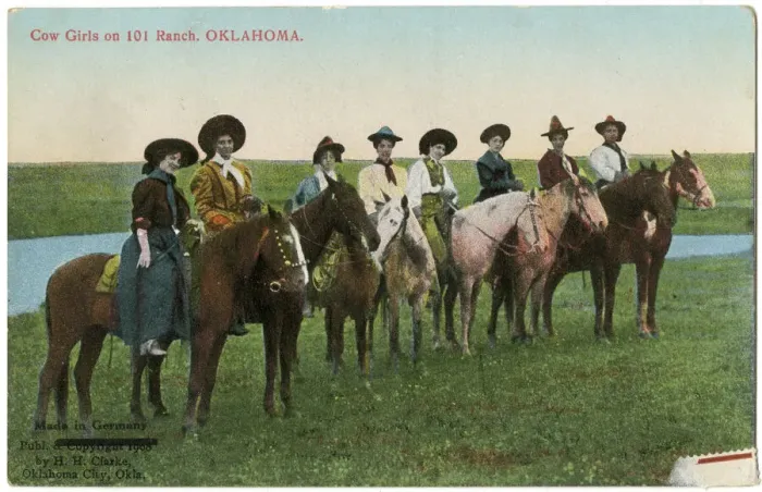 Framed Print : Cowgirls on horseback, 101 Ranch, Oklahoma, USA Framed Print : Cowgirls on horseback, 101 Ranch, Oklahoma, USA