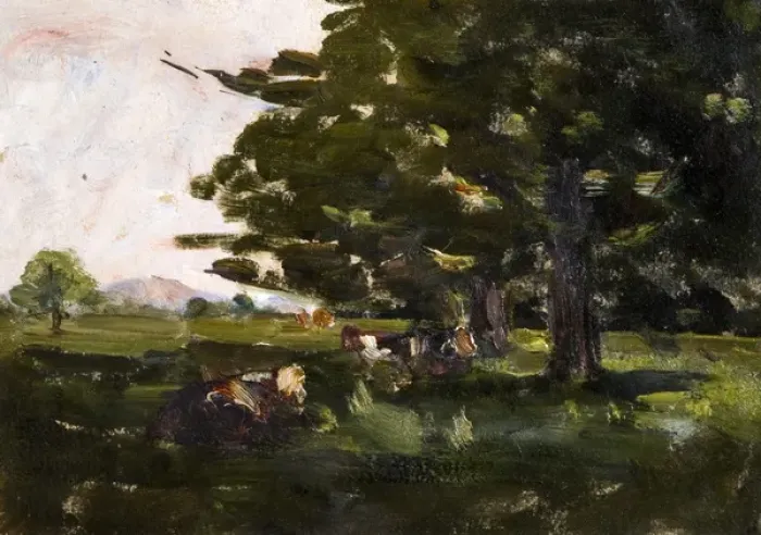 Framed Print : Cows under Trees Framed Print : Cows under Trees