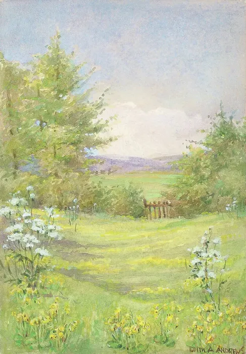 Framed Print : The Cowslip Meadows - Gardens