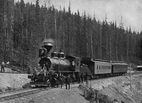 CPR TRAIN. A train of the Canadian Pacific Railway. Date: 1895