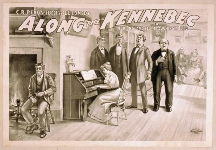 Framed Print : CR Renos successful comedy, Along the Kennebec a New Englan Framed Print : CR Renos successful comedy, Along the Kennebec a New Englan