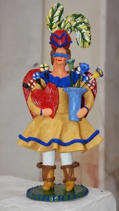 Framed Print : Crafts. Bonecos of Estremoz. Ceramic figures representing di Framed Print : Crafts. Bonecos of Estremoz. Ceramic figures representing di