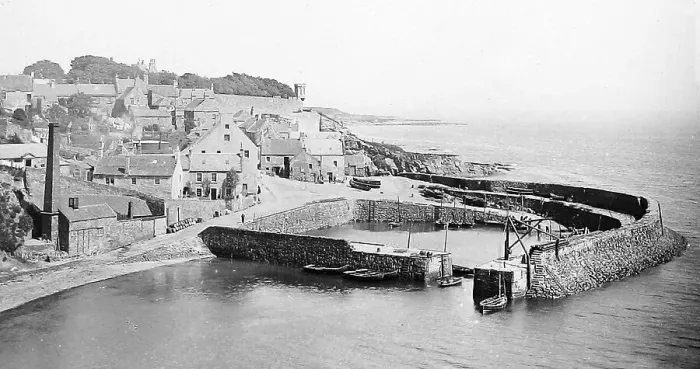 Framed Print : Crail Harbour Victorian period Framed Print : Crail Harbour Victorian period