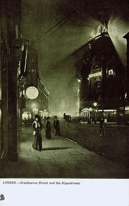 Framed Print : Cranbourn Street and the Hippodrome at night, London Framed Print : Cranbourn Street and the Hippodrome at night, London