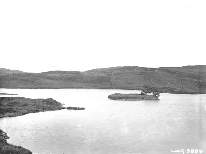 Framed Print : A Crannogue or island in the Lough, Fair Head, Ballycastle Framed Print : A Crannogue or island in the Lough, Fair Head, Ballycastle