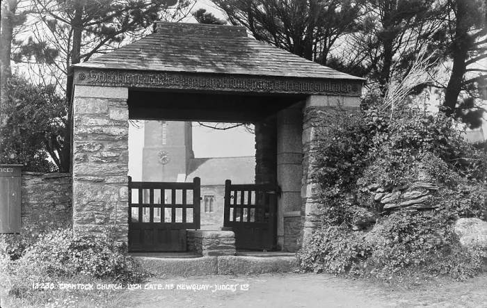 Framed Print : Crantock Church Lych Gate