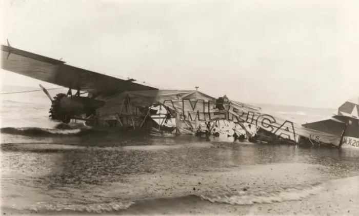 Framed Print : Crashed Fokker C2 named America Framed Print : Crashed Fokker C2 named America