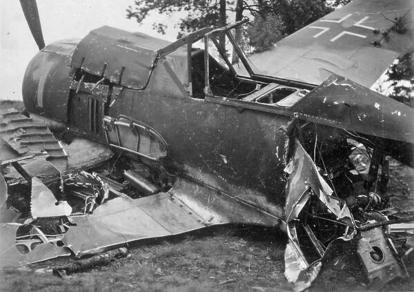 Crashed German plane, WW2