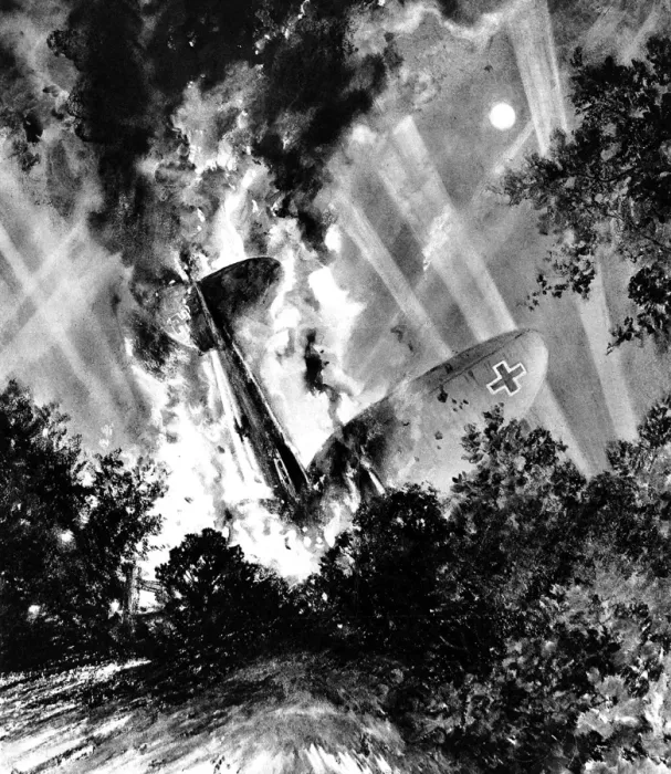 Framed Print : Crashed Heinkel HE-111 Bomber; Second World War, 1940 Framed Print : Crashed Heinkel HE-111 Bomber; Second World War, 1940