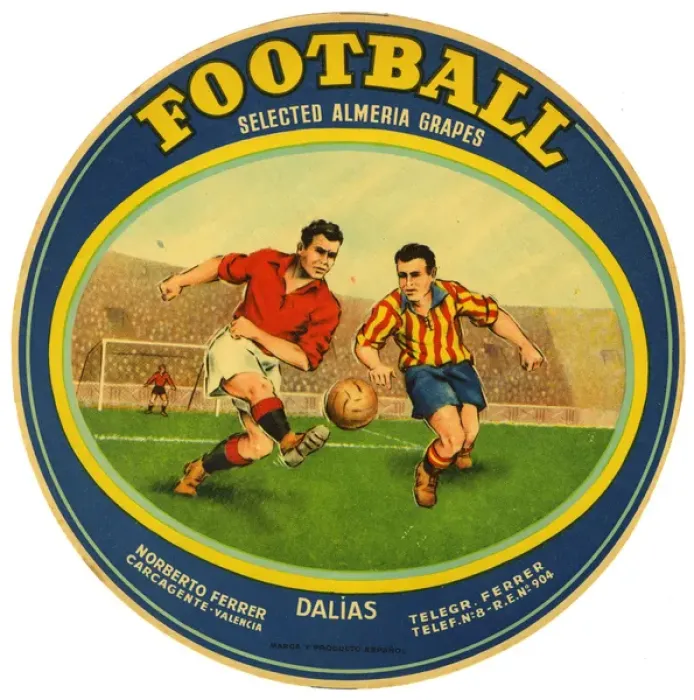Crate Label Football Selected Almeria Grapes Dalias Photos Prints Framed Crate Label Football Selected Almeria Grapes Dalias Photos Prints Framed