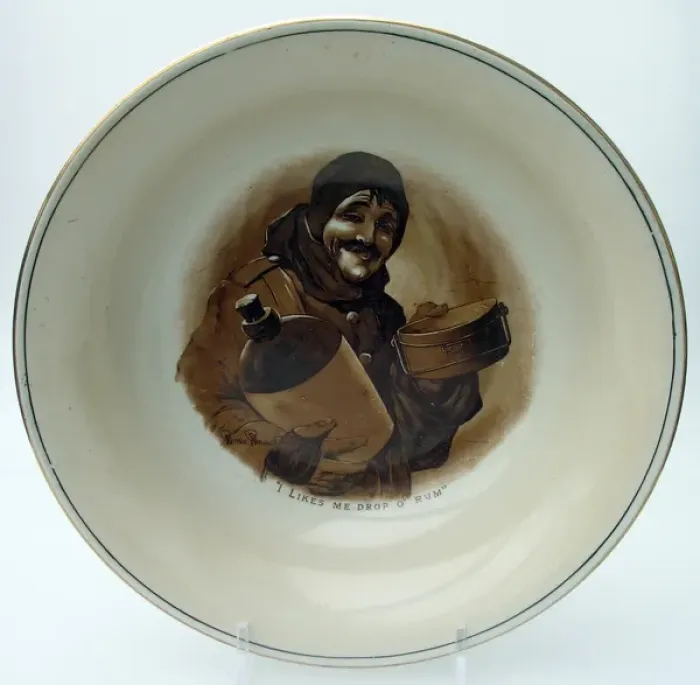 Framed Print : Cream pottery bowl - WWI - Bairnsfatherware Framed Print : Cream pottery bowl - WWI - Bairnsfatherware