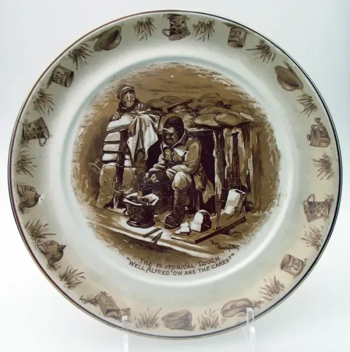 Framed Print : Cream pottery plate - The historical touch Framed Print : Cream pottery plate - The historical touch