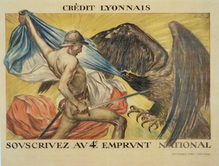 Framed Print : Credit Lyonnais. Souscrivez au 4e Emprunt National Framed Print : Credit Lyonnais. Souscrivez au 4e Emprunt National