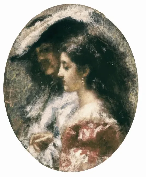 Framed Print : CREMONA, Tranquillo (1837-1878). Loving Silence Framed Print : CREMONA, Tranquillo (1837-1878). Loving Silence