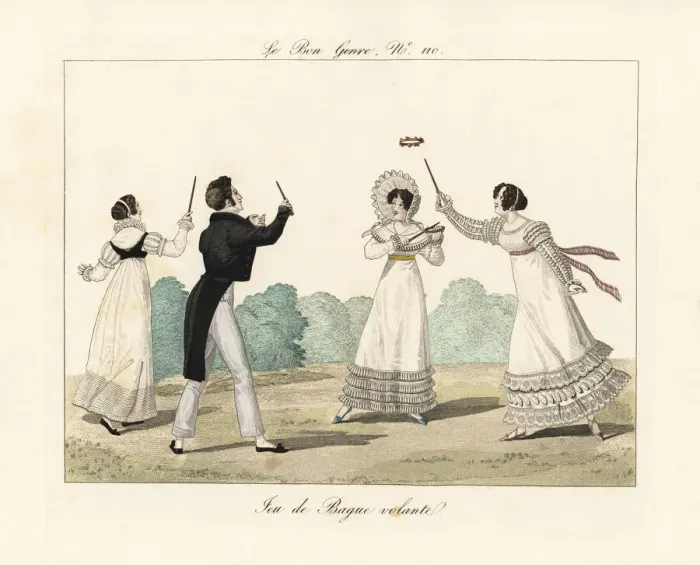 Framed Print : The creole game or flying ring game, early 19thc century Framed Print : The creole game or flying ring game, early 19thc century