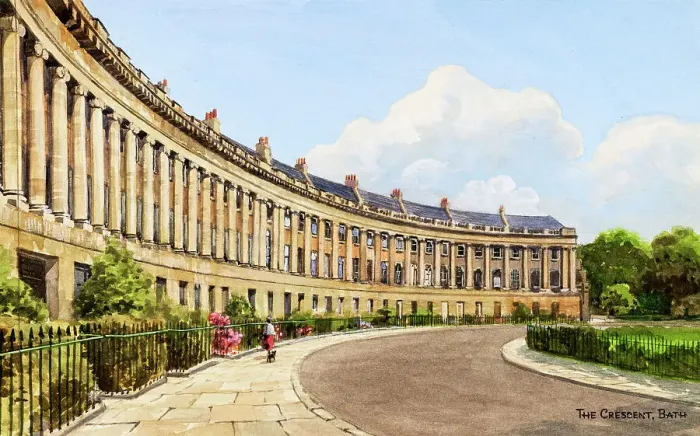 Framed Print : The Crescent, Bath, Somerset Framed Print : The Crescent, Bath, Somerset