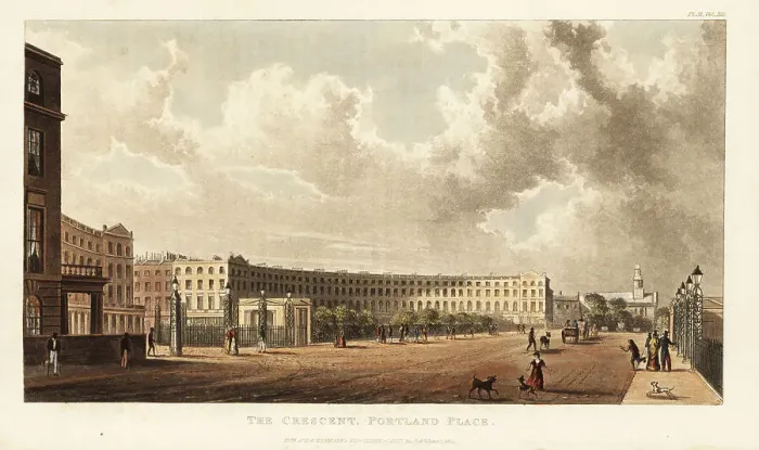Framed Print : The Crescent built by architect John Nash at Portland Place, Lon Framed Print : The Crescent built by architect John Nash at Portland Place, Lon