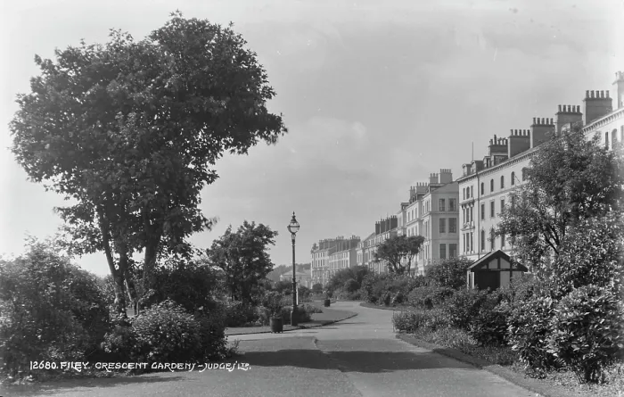 Framed Print : Crescent Garden in Filey Framed Print : Crescent Garden in Filey