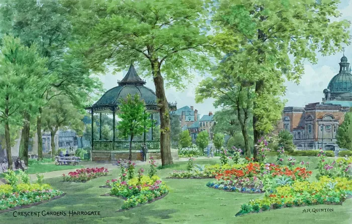 Framed Print : Crescent Gardens, Harrogate, North Yorkshire Framed Print : Crescent Gardens, Harrogate, North Yorkshire