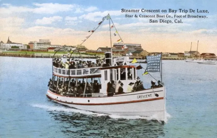 Framed Print : Crescent Steamer - Boat Trip de Luxe - San Diego, California Framed Print : Crescent Steamer - Boat Trip de Luxe - San Diego, California