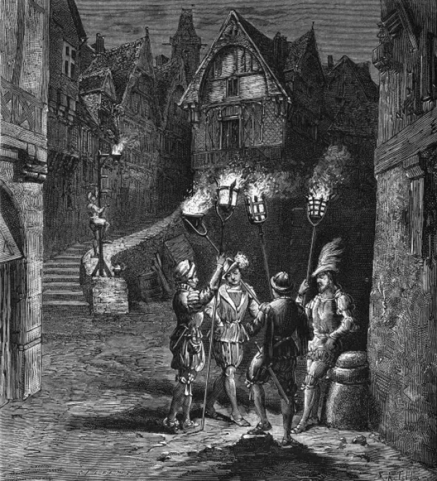 Framed Print : Cressets and Street Lamp Framed Print : Cressets and Street Lamp