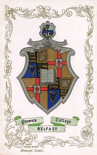 Crest of Queens College, Belfast, Northern Ireland