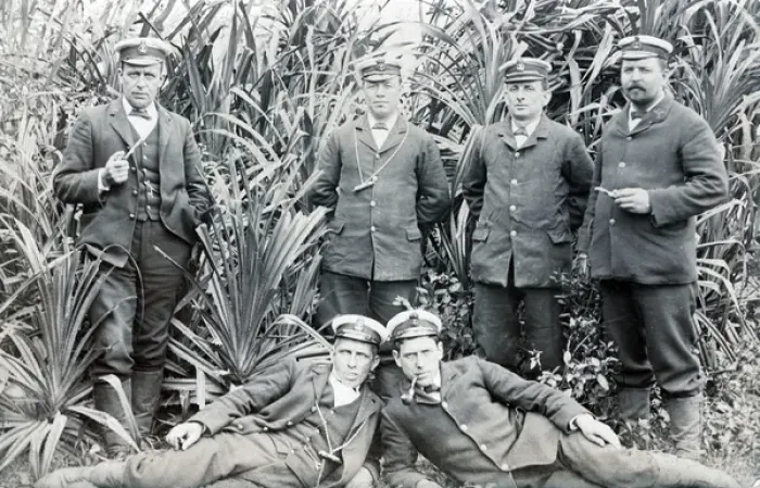 Framed Print : Crew of HMS Astraea, British second-class cruiser Framed Print : Crew of HMS Astraea, British second-class cruiser