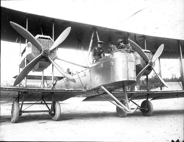 Crew inspection of the Vickers Vimy