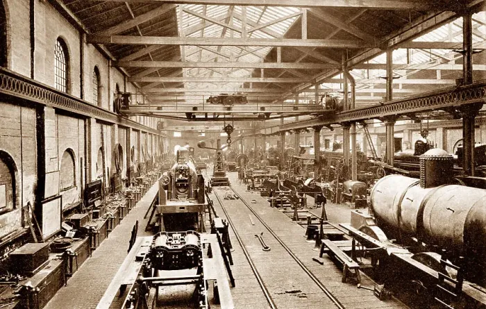 Framed Print : Crewe LNWR Engine Works early 1900s Framed Print : Crewe LNWR Engine Works early 1900s