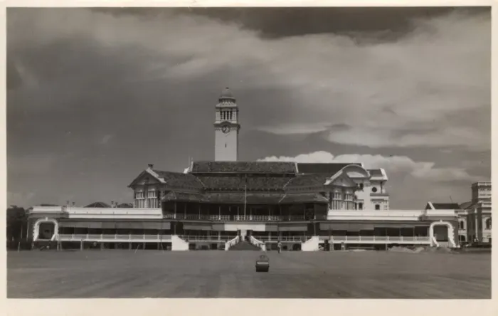 Framed Print : Cricket Club, Singapore - with extended stands Framed Print : Cricket Club, Singapore - with extended stands