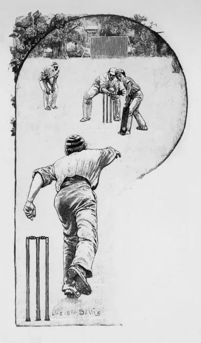Framed Print : Cricket Crafty Bowling Framed Print : Cricket Crafty Bowling