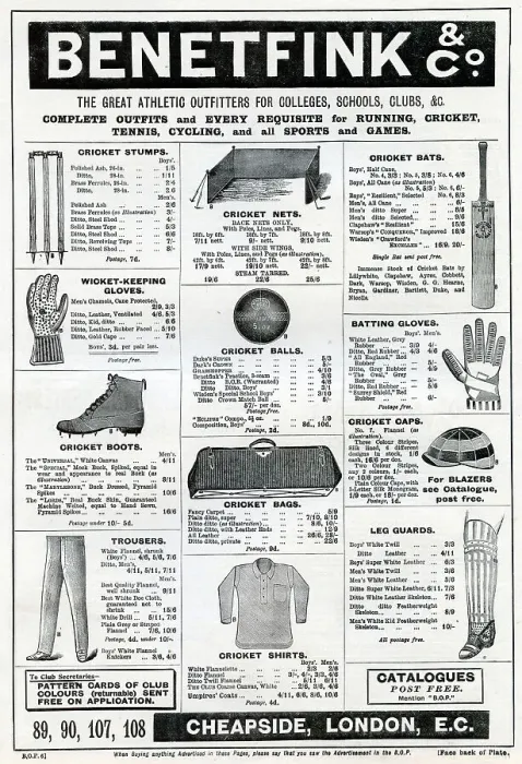Framed Print : Cricket Equipment, Benetfink and Co Framed Print : Cricket Equipment, Benetfink and Co
