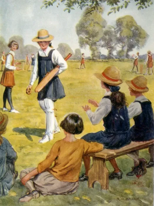 Framed Print : Cricket at Girls School Framed Print : Cricket at Girls School