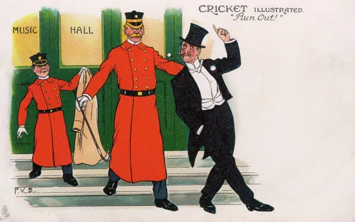 Framed Print : Cricket Illustrated - Run Out Framed Print : Cricket Illustrated - Run Out