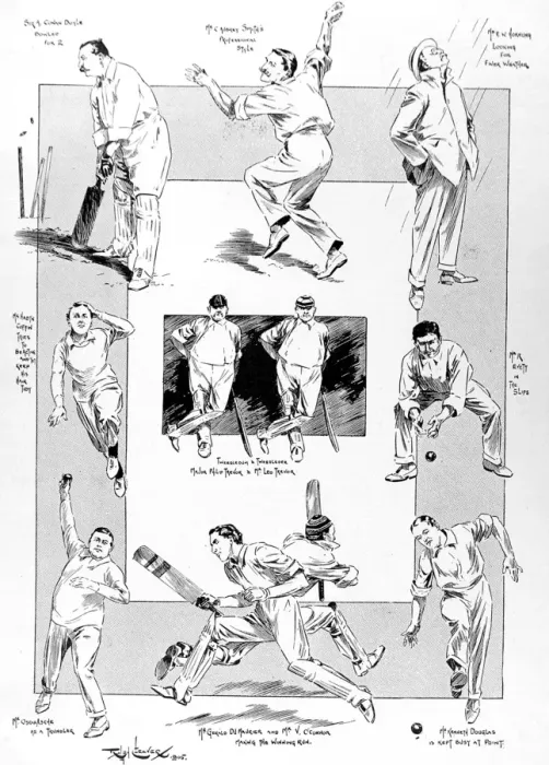 Framed Print : Cricket Match between Actors and Authors at Lords Cricket G Framed Print : Cricket Match between Actors and Authors at Lords Cricket G