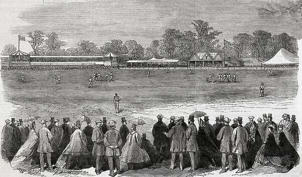 Cricket match at Dublin in 1866