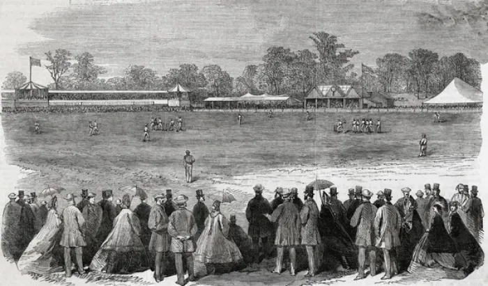 Framed Print : Cricket match at Dublin in 1866 Framed Print : Cricket match at Dublin in 1866