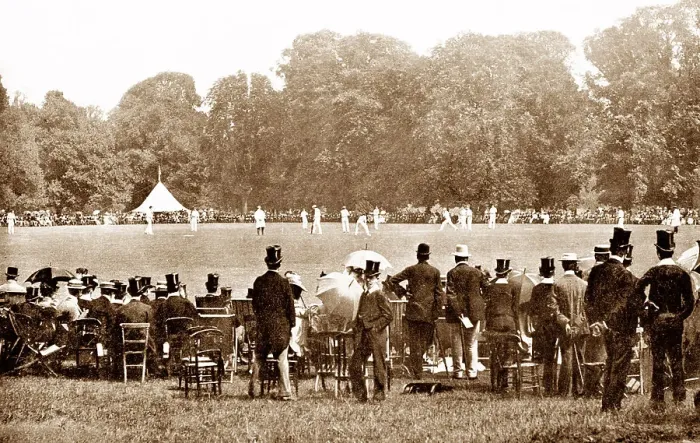 Framed Print : Cricket Match at Eton School Victorian period Framed Print : Cricket Match at Eton School Victorian period